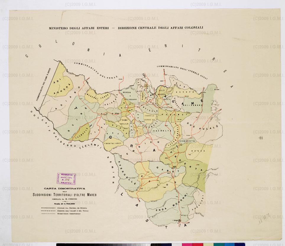 Map - Tigray during Fascist Italy