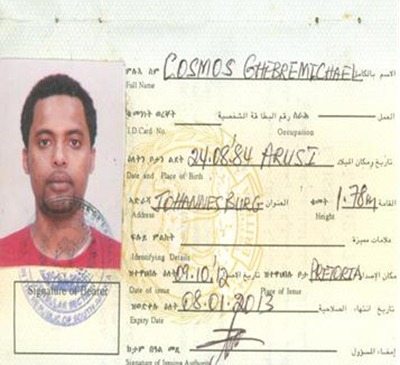 Eritrean laissez-passer found on a Ginbot Sebat fighter 3