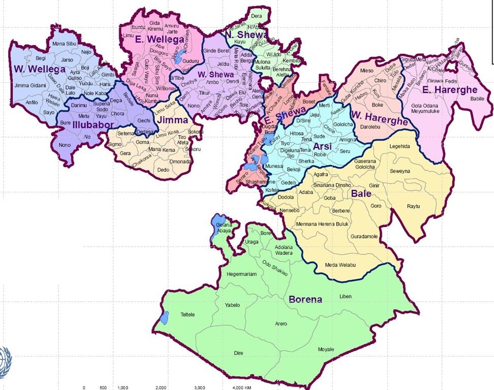 Map - Ethiopia, Oromia