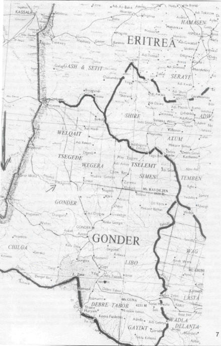 Map - north west Ethiopia in 1928