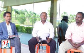 Photo - Yemane Kassa, Daniel Berhane and Zeray Woldesenbet discussion on HornAffairs, Dec 2018