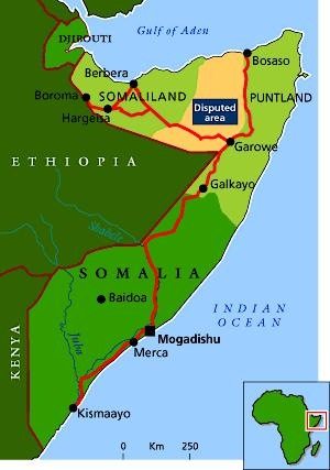 Map - Somaliland and Puntland