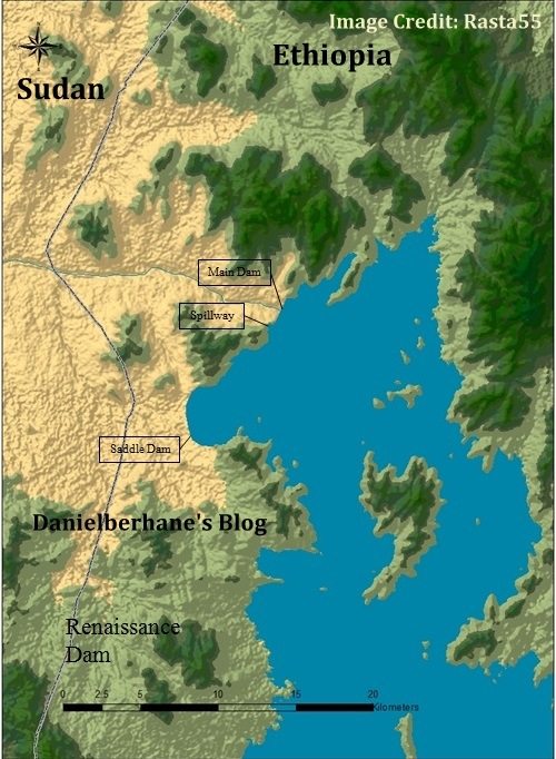 Grand Ethiopian Renaissance dam reservoir