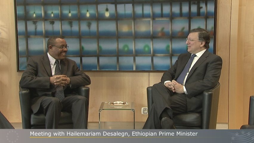Prime Minister Hailemariam Desalegne and EU Commissioner José Manuel Durão Barroso