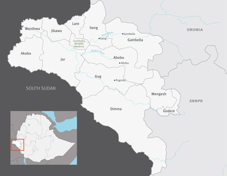 Zones of Gambella region state - Ethiopia