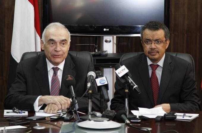 Foreign Minister of Egypt, Mohamed Kamel Amr and Foreign Minister of Ethiopia, Dr. Tedros Adhanom Ghebreyesus