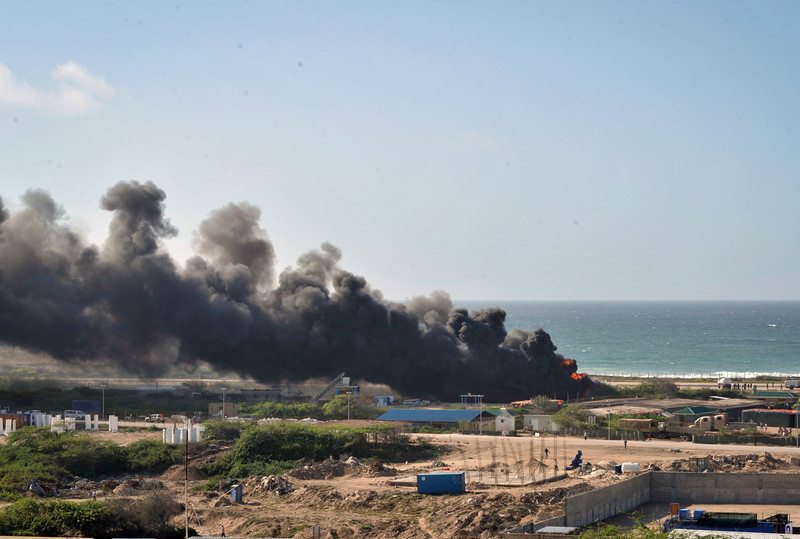 Ethiopian Air-force military cargo plane (Antonov-24) crashed at Mogadishu, Somalia