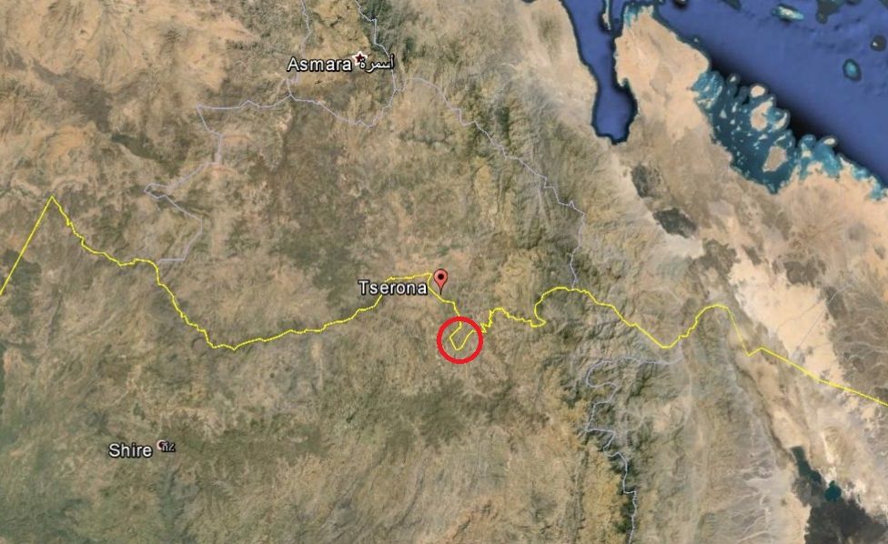 Map - Ethiopia Eritrea border - Tsorena clash area