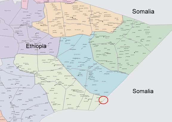 Map - Ethiopia Somalia border