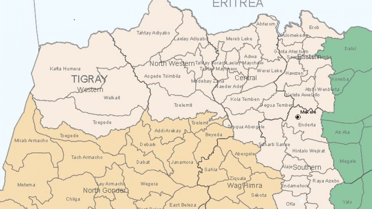 Download Welkait Tigray Regional State Map Background