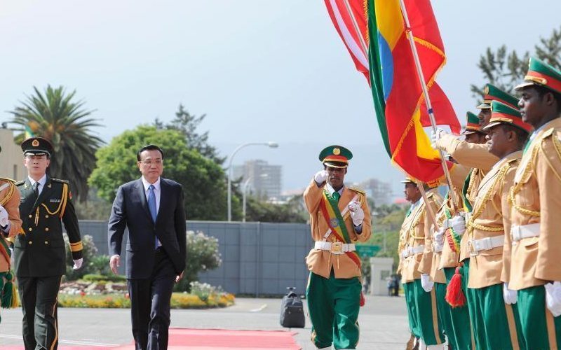 Chinese Premier Li Keqiang arrives in Addis Ababa for a state visit to Ethiopia on May 4, 2014. (Photo China News ServiceLiu Zhen)