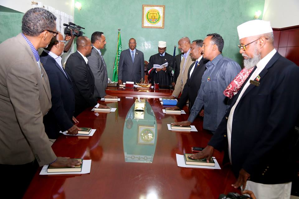 Photo - Somaliland's new cabinet taking oath
