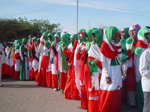 Photo - Women dressed in Somaliland flag