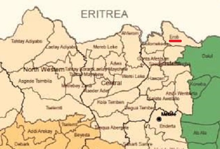 Map - Irob woreda, Tigray